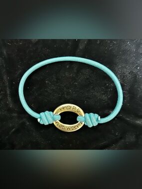 Hope Inspirational Turquoise Cord Bracelet